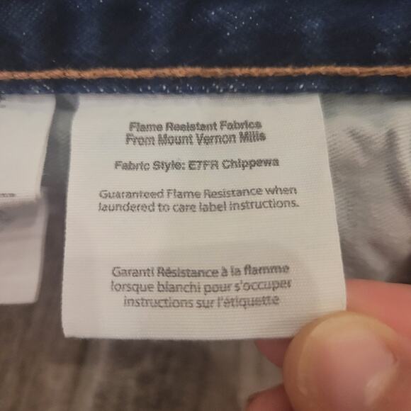 Carhartt Jeans FR Cat 2 Mens 44x30 Flame Resistant Denim Medium Wash Workwear - Picture 9 of 13